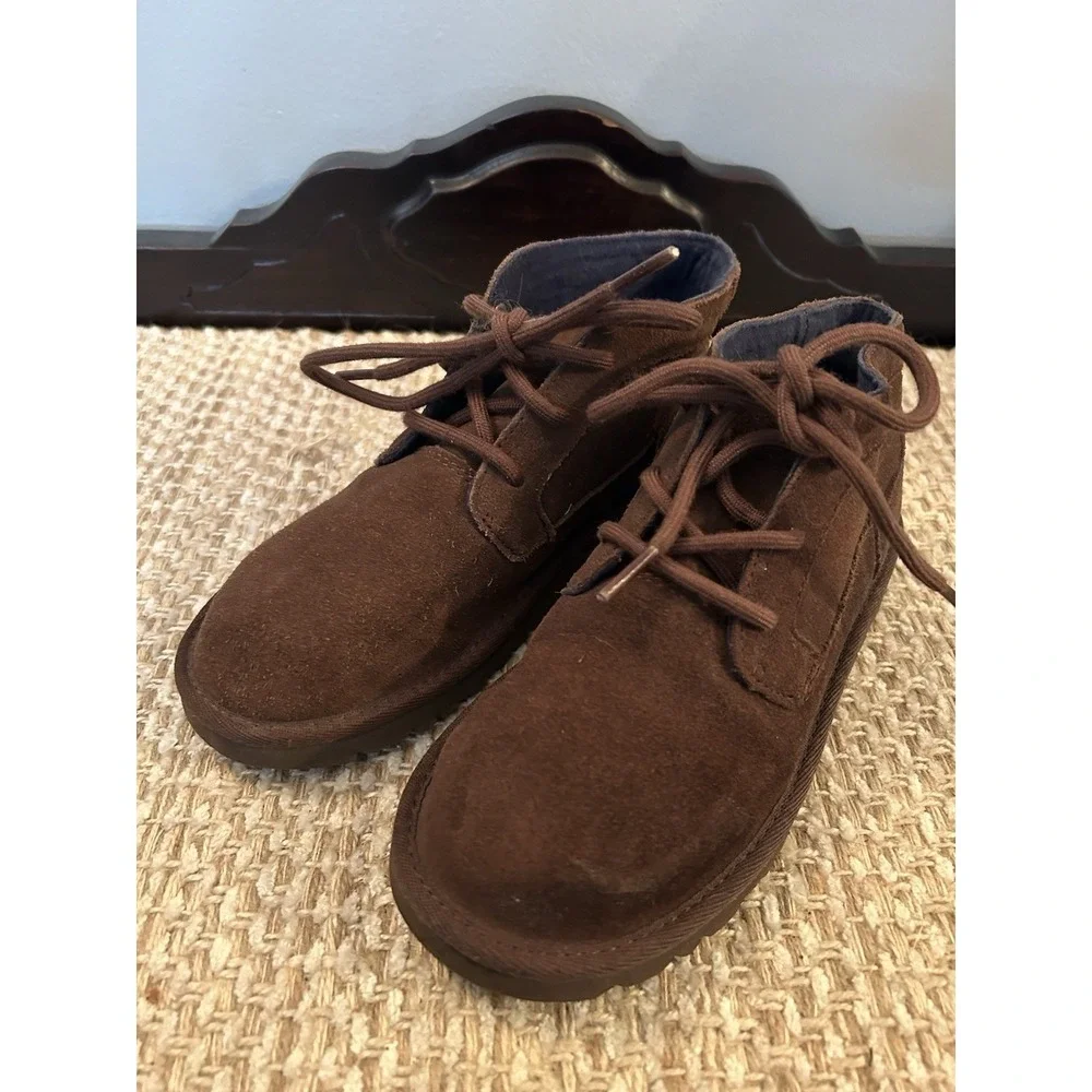 UGG Derrick Chocolate Brown Chukka Boots Kids Sz 2 Youth Bootie Boho Autumn